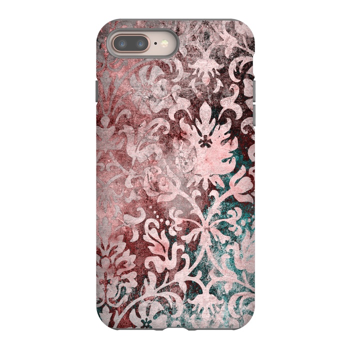 iPhone 7 plus StrongFit Rosegold Damask 2 by Andrea Haase