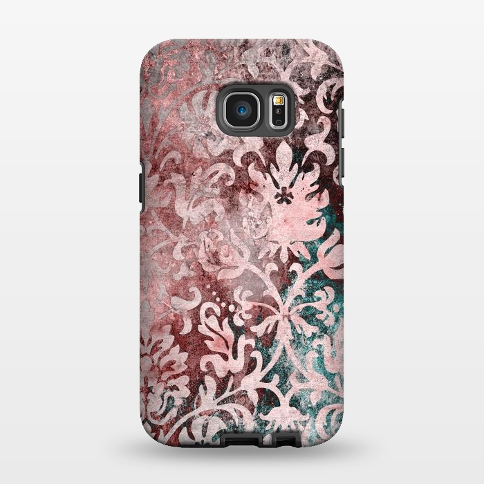 Galaxy S7 EDGE StrongFit Rosegold Damask 2 by Andrea Haase