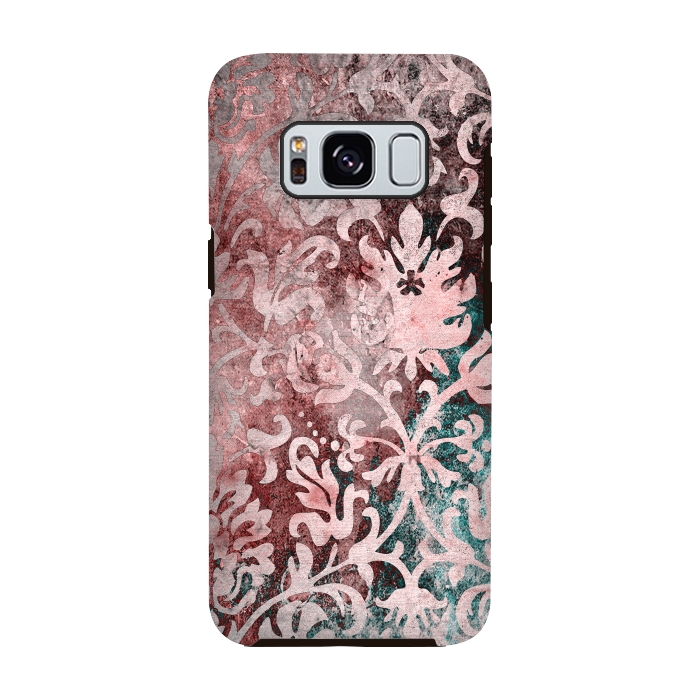 Galaxy S8 StrongFit Rosegold Damask 2 by Andrea Haase