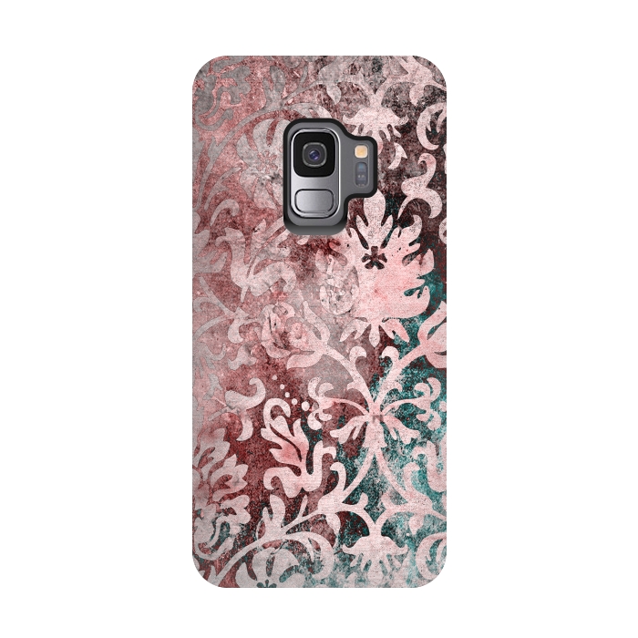 Galaxy S9 StrongFit Rosegold Damask 2 by Andrea Haase