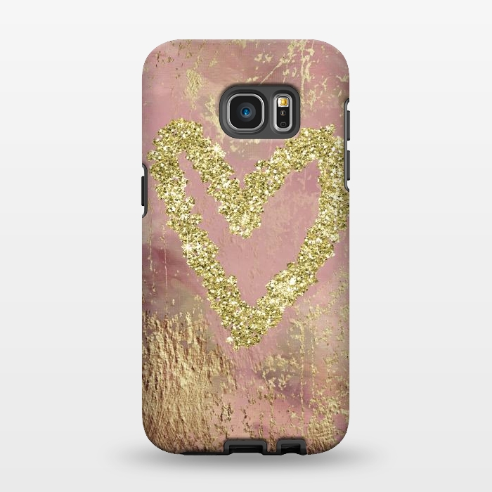 Galaxy S7 EDGE StrongFit Sparkling Heart by Andrea Haase