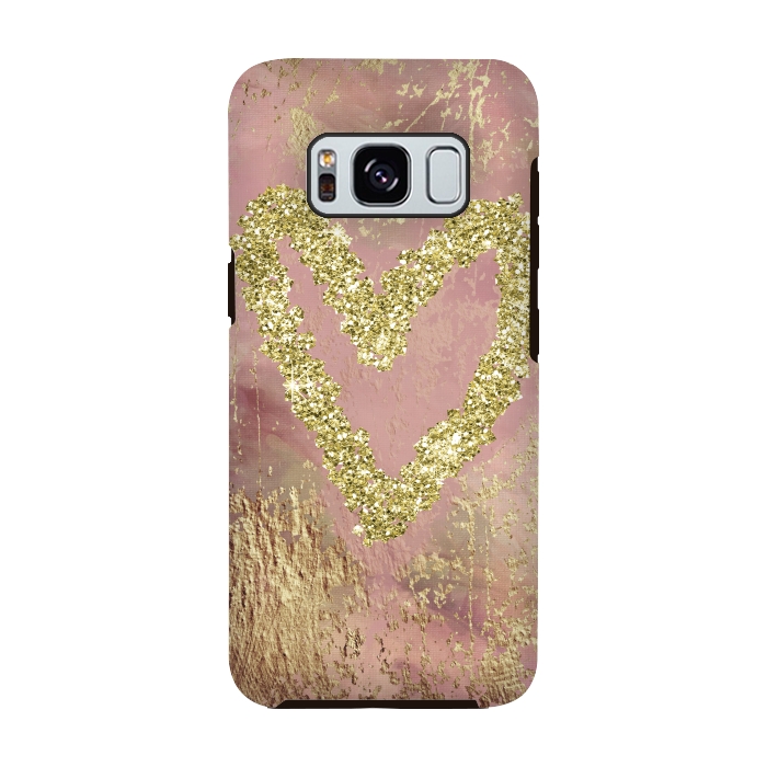 Galaxy S8 StrongFit Sparkling Heart by Andrea Haase