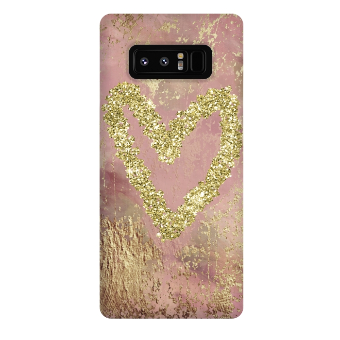 Galaxy Note 8 StrongFit Sparkling Heart by Andrea Haase