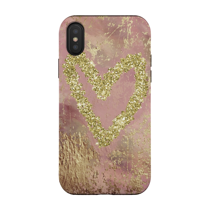 iPhone Xs / X StrongFit Sparkling Heart by Andrea Haase