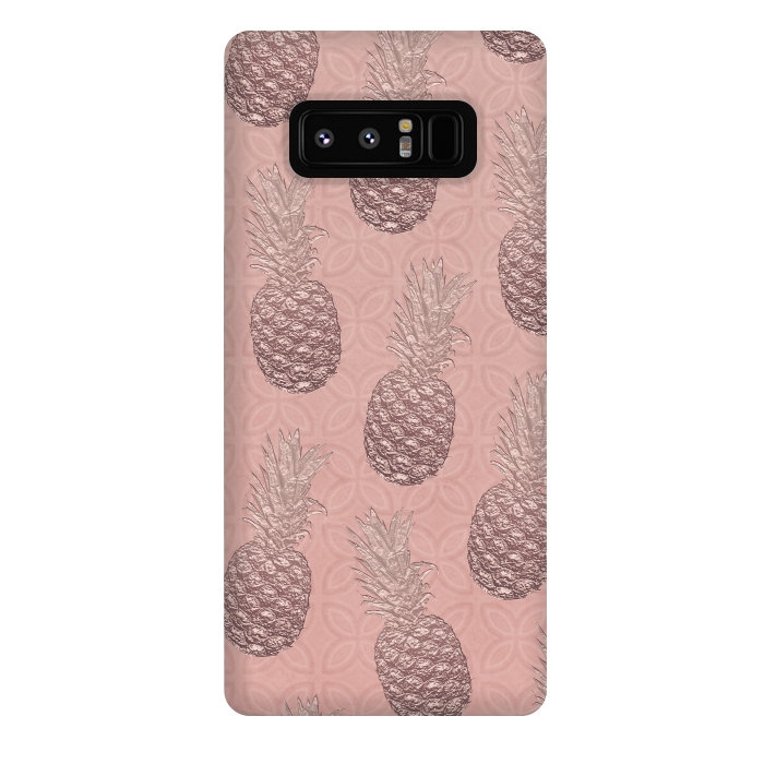 Galaxy Note 8 StrongFit Shiny Pink Pineapple by Andrea Haase