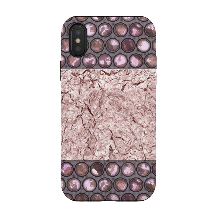 iPhone Xs / X StrongFit Rose Gold Shiny Elegance by Andrea Haase
