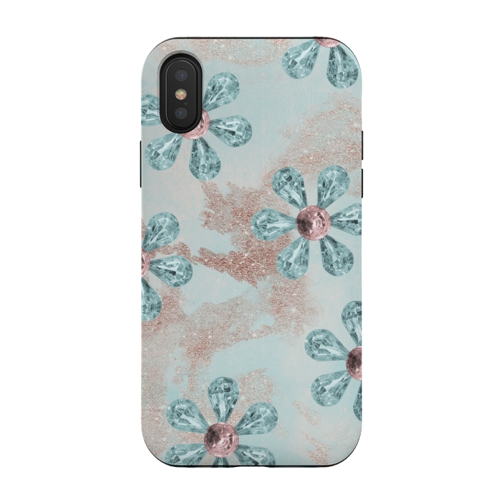 iPhone Xs / X StrongFit Rhinesone Flower Sparkle by Andrea Haase