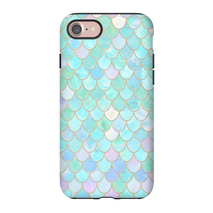 iPhone 7 StrongFit Pastel Trendy Chic Mermaid Scales by  Utart