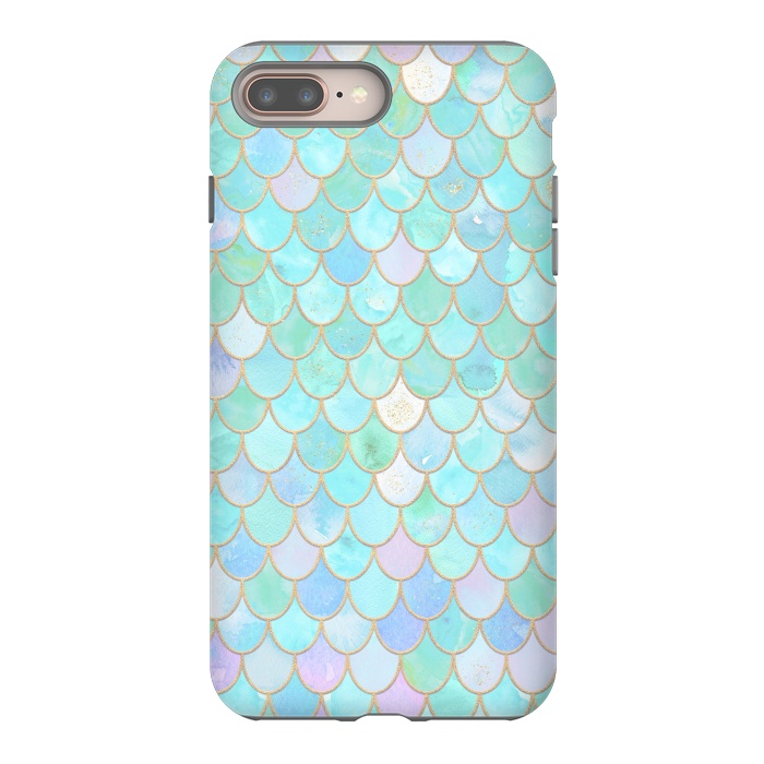 iPhone 7 plus StrongFit Pastel Trendy Chic Mermaid Scales by  Utart