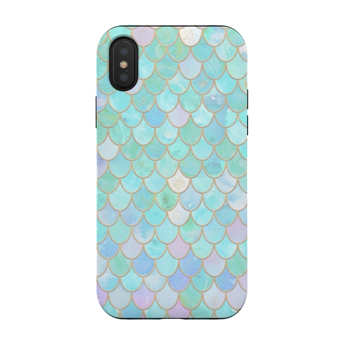 iPhone Xs / X StrongFit Pastel Trendy Chic Mermaid Scales by  Utart
