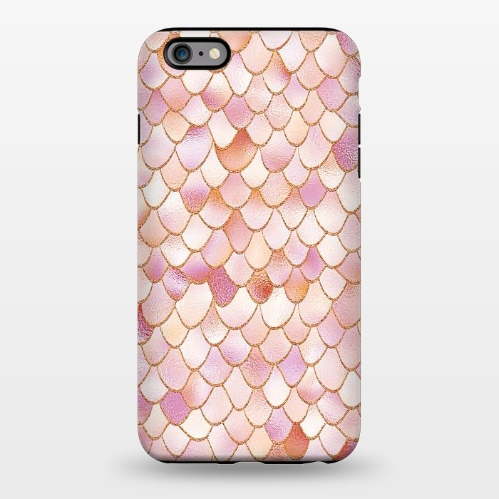 iPhone 6/6s plus StrongFit Wonky Rose Gold Mermaid Scales by  Utart