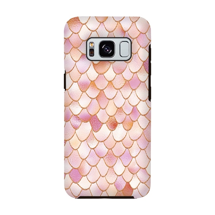 Galaxy S8 StrongFit Wonky Rose Gold Mermaid Scales by  Utart