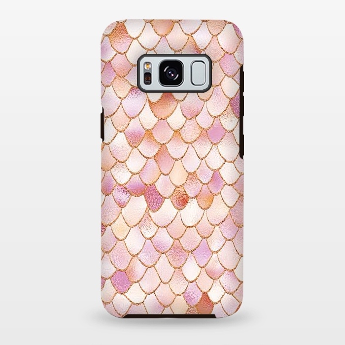 Galaxy S8 plus StrongFit Wonky Rose Gold Mermaid Scales by  Utart