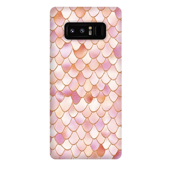 Galaxy Note 8 StrongFit Wonky Rose Gold Mermaid Scales by  Utart