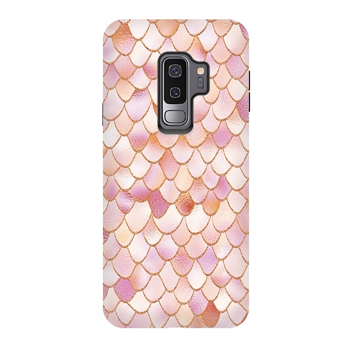 Galaxy S9 plus StrongFit Wonky Rose Gold Mermaid Scales by  Utart