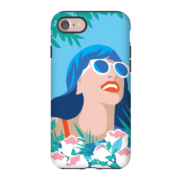 iPhone 7 StrongFit Blue Summer Girl by DaDo ART