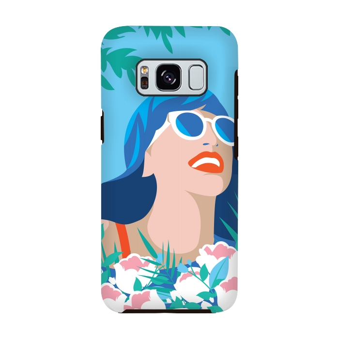 Galaxy S8 StrongFit Blue Summer Girl by DaDo ART