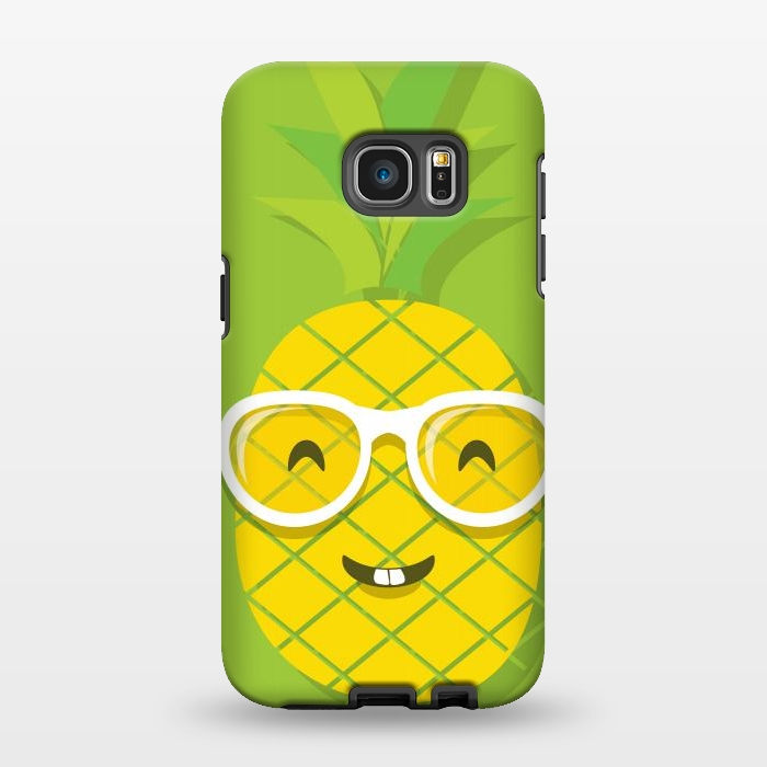 Galaxy S7 EDGE StrongFit Summer Fun - Smiling Pineapple by DaDo ART