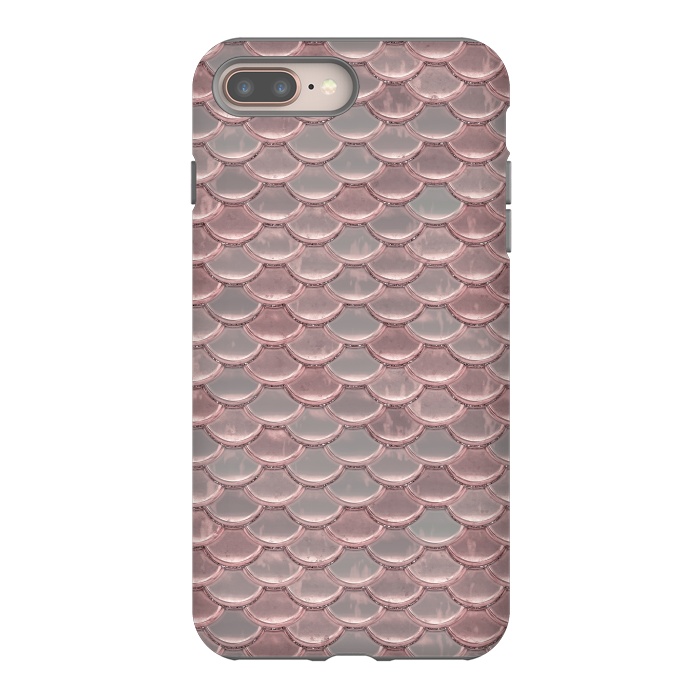 iPhone 7 plus StrongFit Pink Snake Skin by Andrea Haase