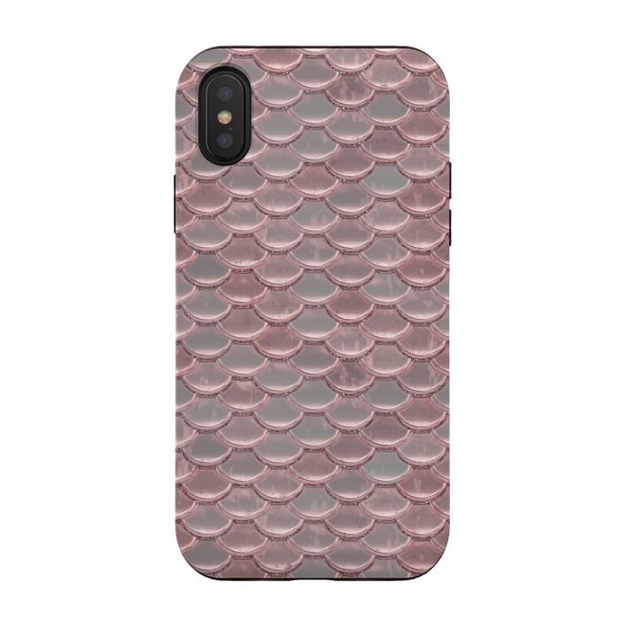 iPhone Xs / X StrongFit Pink Snake Skin by Andrea Haase