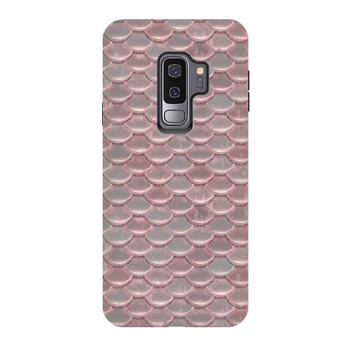 Galaxy S9 plus StrongFit Pink Snake Skin by Andrea Haase