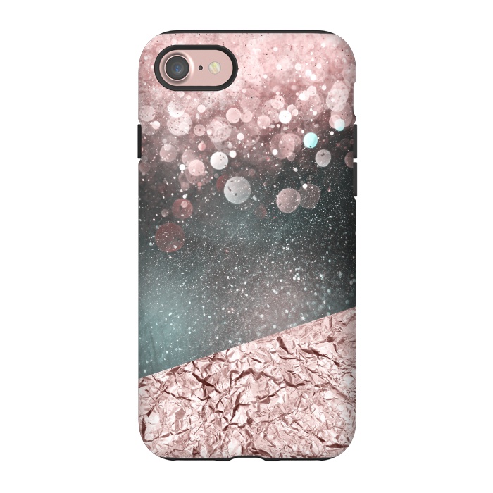 iPhone 7 StrongFit Rosegold Sparkle 2 by Andrea Haase