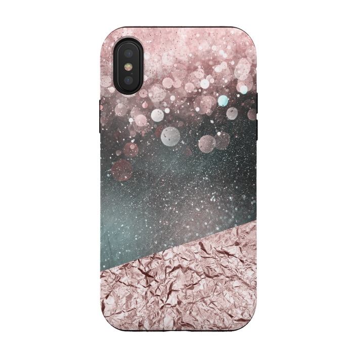 iPhone Xs / X StrongFit Rosegold Sparkle 2 by Andrea Haase