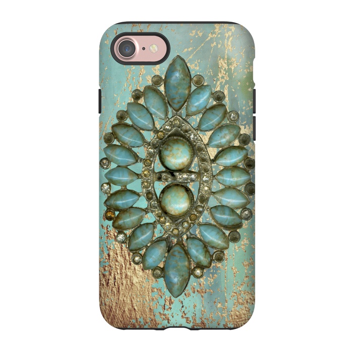 iPhone 7 StrongFit Turquoise Embellishment by Andrea Haase