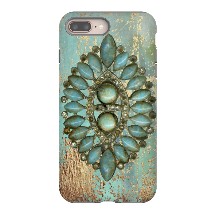 iPhone 7 plus StrongFit Turquoise Embellishment by Andrea Haase