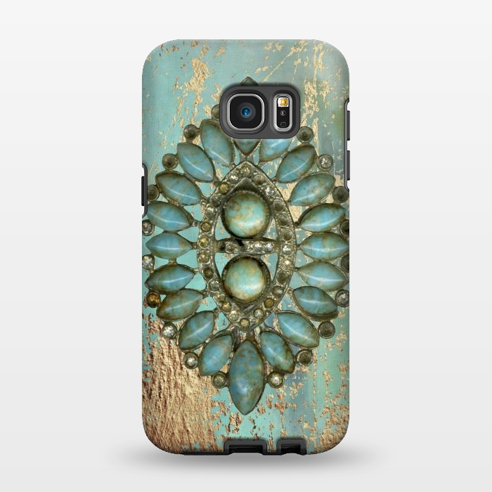 Galaxy S7 EDGE StrongFit Turquoise Embellishment by Andrea Haase