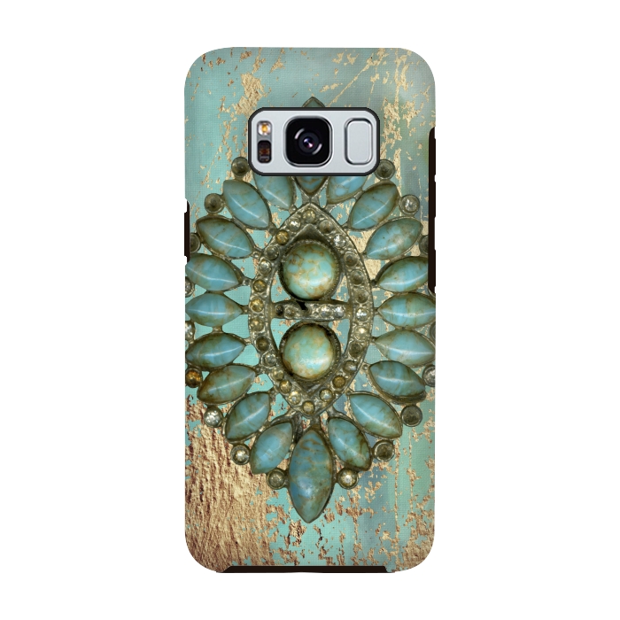 Galaxy S8 StrongFit Turquoise Embellishment by Andrea Haase