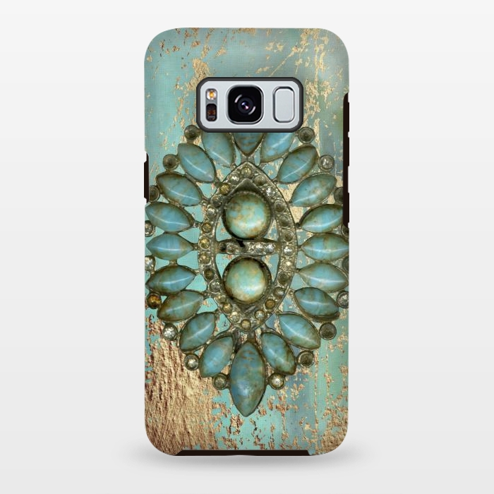 Galaxy S8 plus StrongFit Turquoise Embellishment by Andrea Haase