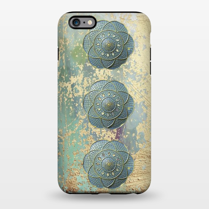 iPhone 6/6s plus StrongFit Precious Embellishment On Gold And Teal by Andrea Haase