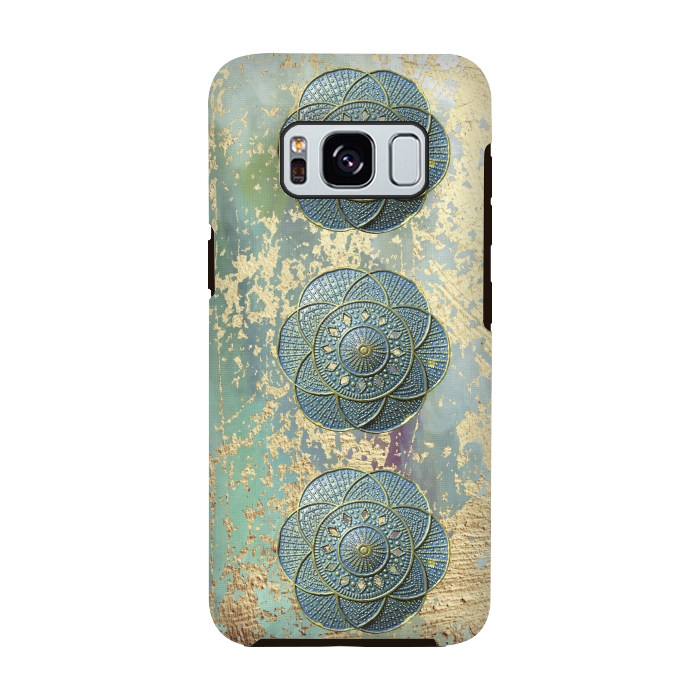 Galaxy S8 StrongFit Precious Embellishment On Gold And Teal by Andrea Haase