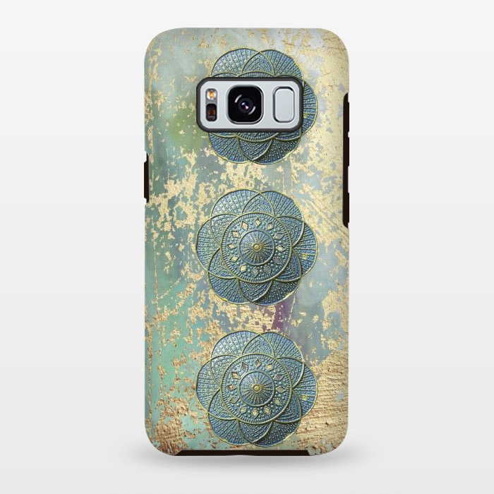 Galaxy S8 plus StrongFit Precious Embellishment On Gold And Teal by Andrea Haase
