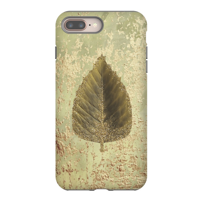 iPhone 7 plus StrongFit Golden Leaf And Sparkle by Andrea Haase