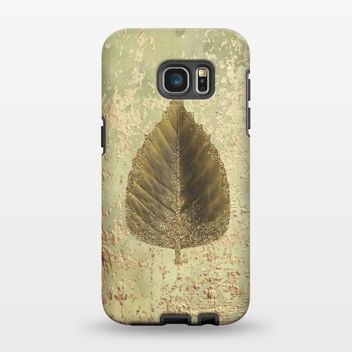 Galaxy S7 EDGE StrongFit Golden Leaf And Sparkle by Andrea Haase