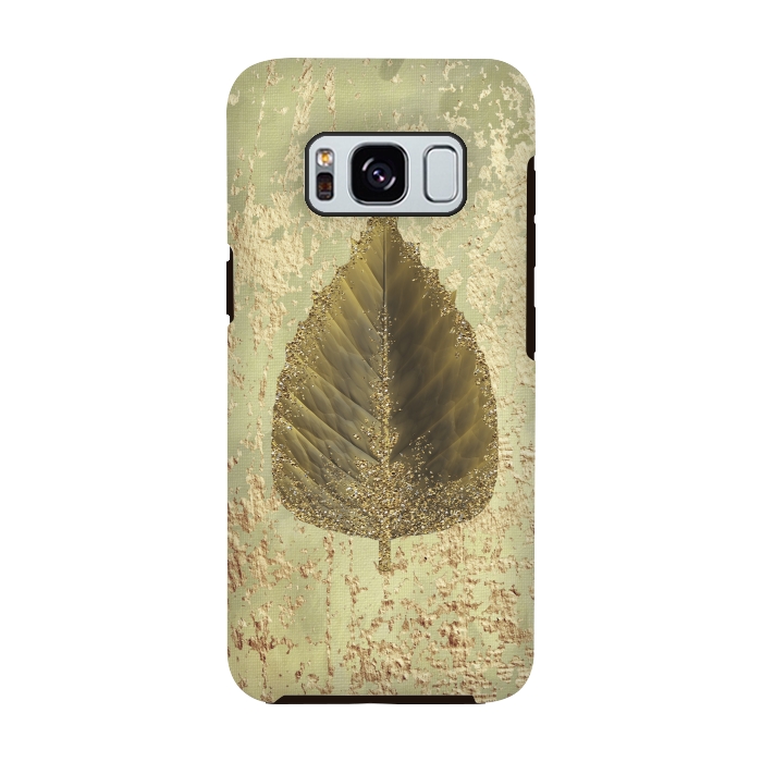 Galaxy S8 StrongFit Golden Leaf And Sparkle by Andrea Haase