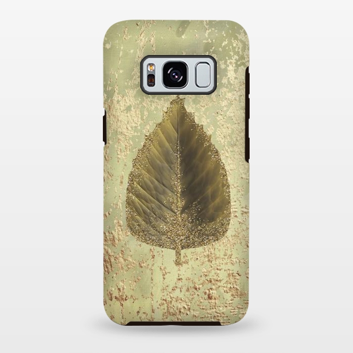 Galaxy S8 plus StrongFit Golden Leaf And Sparkle by Andrea Haase