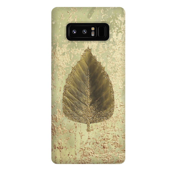 Galaxy Note 8 StrongFit Golden Leaf And Sparkle by Andrea Haase