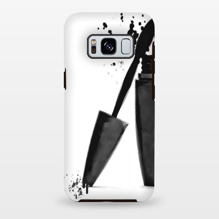 Galaxy S8 plus StrongFit Black Mascara Fashion Illustration by Alemi