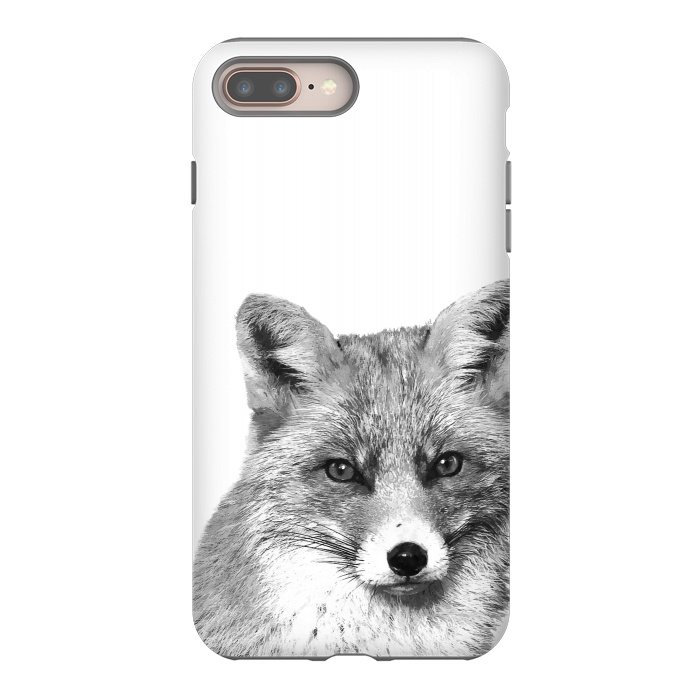 iPhone 7 plus StrongFit Black and White Fox by Alemi