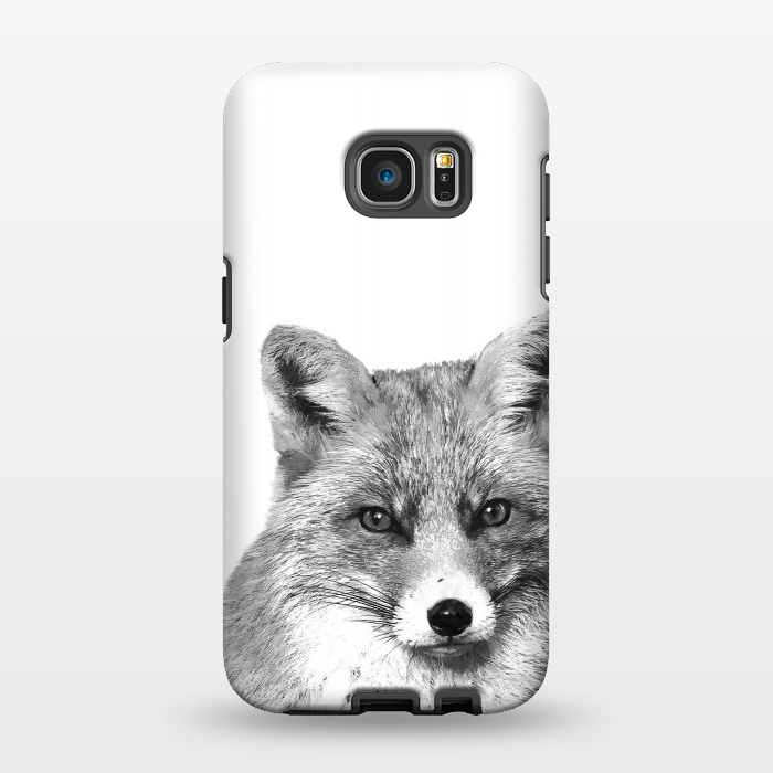 Galaxy S7 EDGE StrongFit Black and White Fox by Alemi