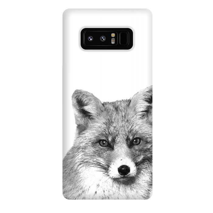 Galaxy Note 8 StrongFit Black and White Fox by Alemi