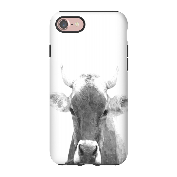 iPhone 7 StrongFit Black and White Cow by Alemi