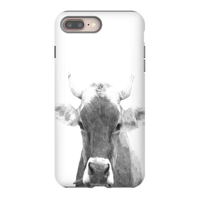 iPhone 7 plus StrongFit Black and White Cow by Alemi