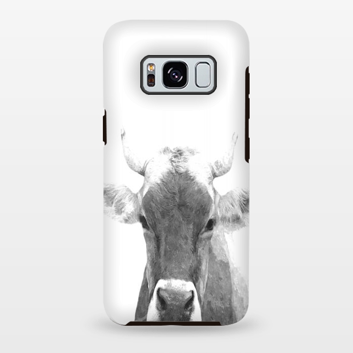 Galaxy S8 plus StrongFit Black and White Cow by Alemi