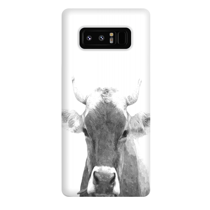 Galaxy Note 8 StrongFit Black and White Cow by Alemi