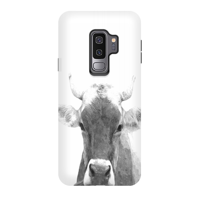Galaxy S9 plus StrongFit Black and White Cow by Alemi