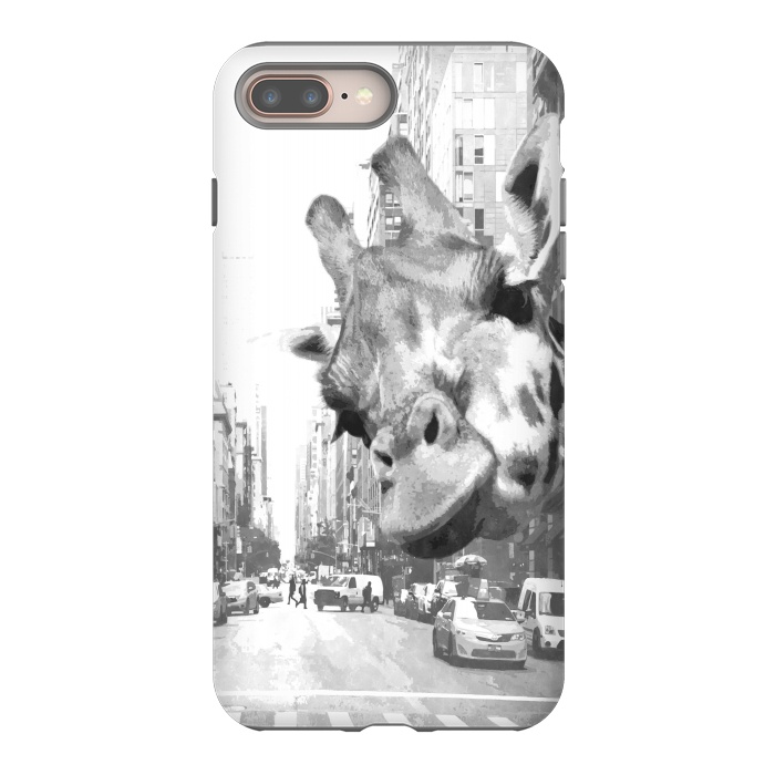iPhone 7 plus StrongFit Black and White Selfie Giraffe in NYC by Alemi